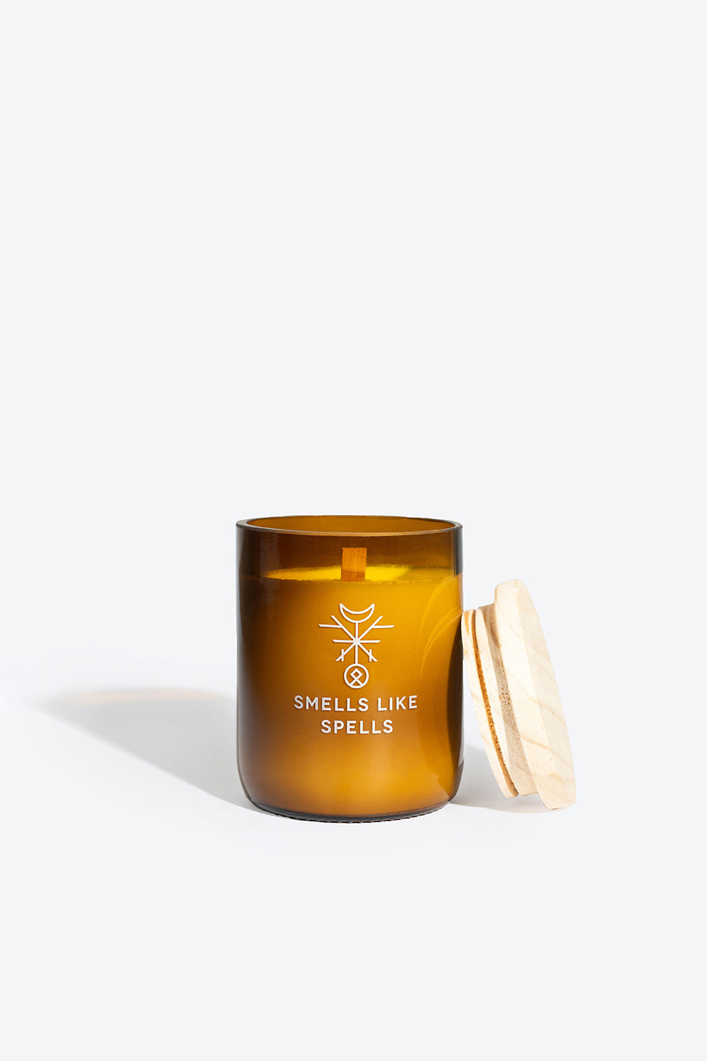 Soy wax wooden wick scented candle FREYA Smells Like Spells