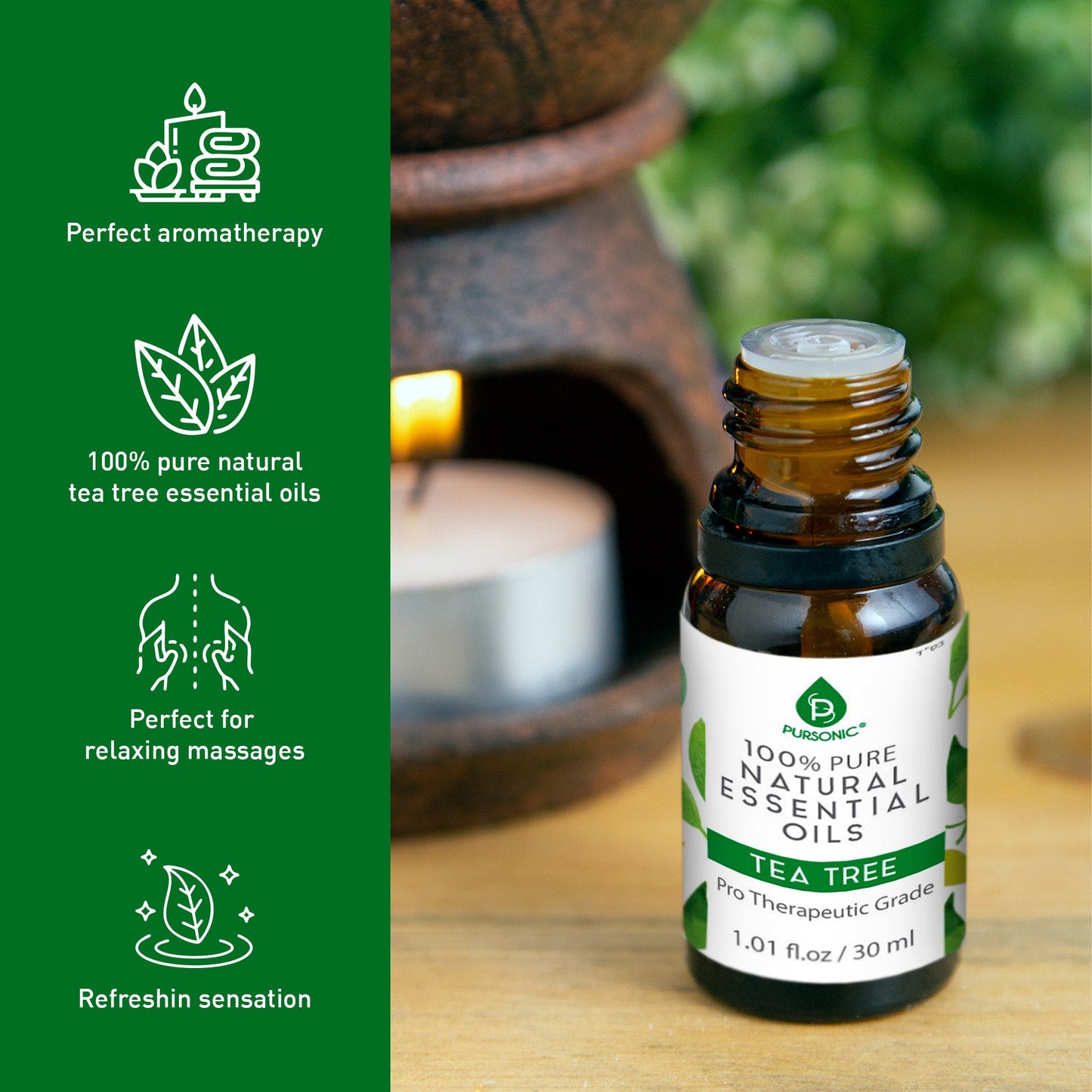 100% Pure & Natural Tea Tree Essential Oils